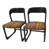Pair of Baumann Sleigh model chairs, 1970
