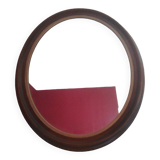 Oval mirror in wood and gold