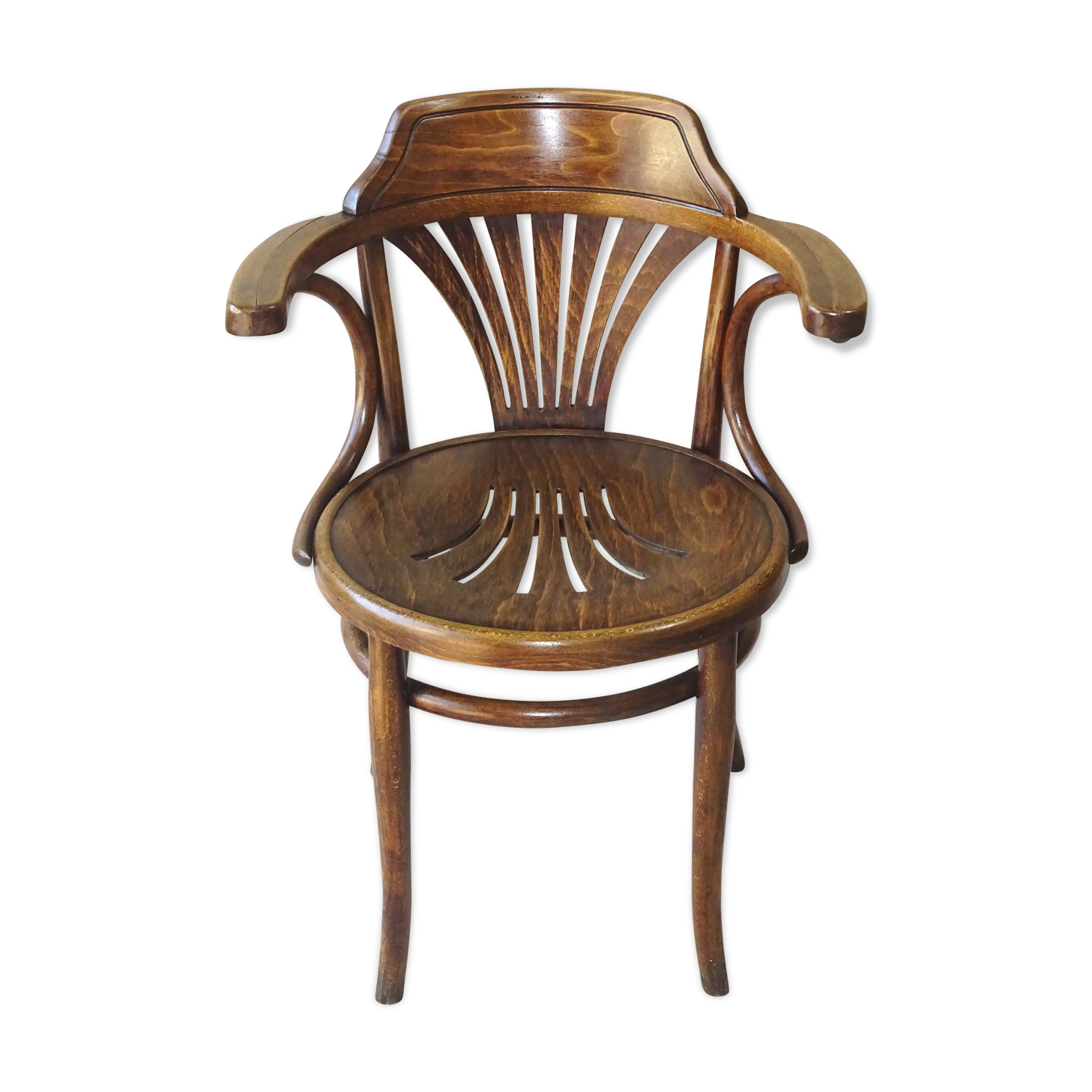 Thonet No.23 desk seated open wood 1910