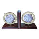 Pair of globe bookends (D-0043)