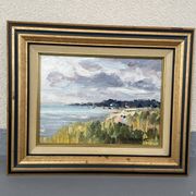 “Dune at Colleville” — old French marine, oil on canvas signed