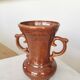 Vintage Kichevo Pottery Vase: Yugoslavian Brown Glazed Earthenware Decor