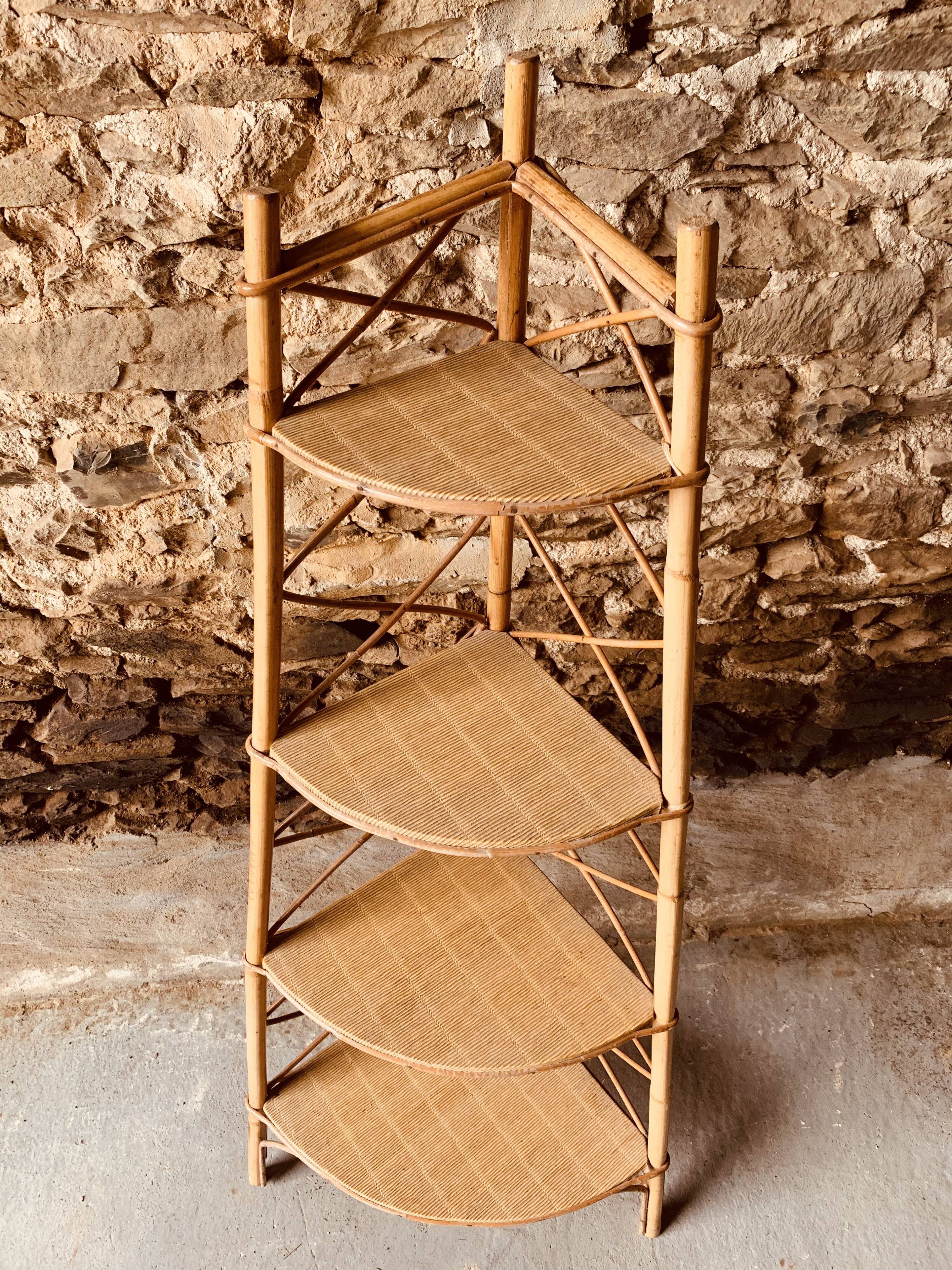 Rattan corner spreader - 4 levels