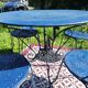 Old wrought iron garden furniture