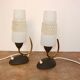 Mid-Century 60s lamp set – brass, glass, vintage design