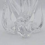 Large Pressed-Moulded Glass Vase "Swan" - Art Deco Style