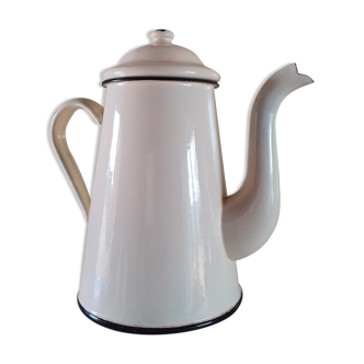 Old-coloured enamelled coffee maker