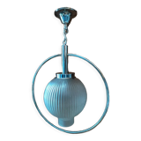 Chandelier suspension support metal chrome deco frosted globe