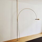 stunning Mid Century Modern brass UNA arc lamp by Florian Schulz