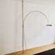 stunning Mid Century Modern brass UNA arc lamp by Florian Schulz
