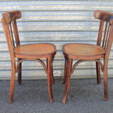Pair of Baumann bistro chairs