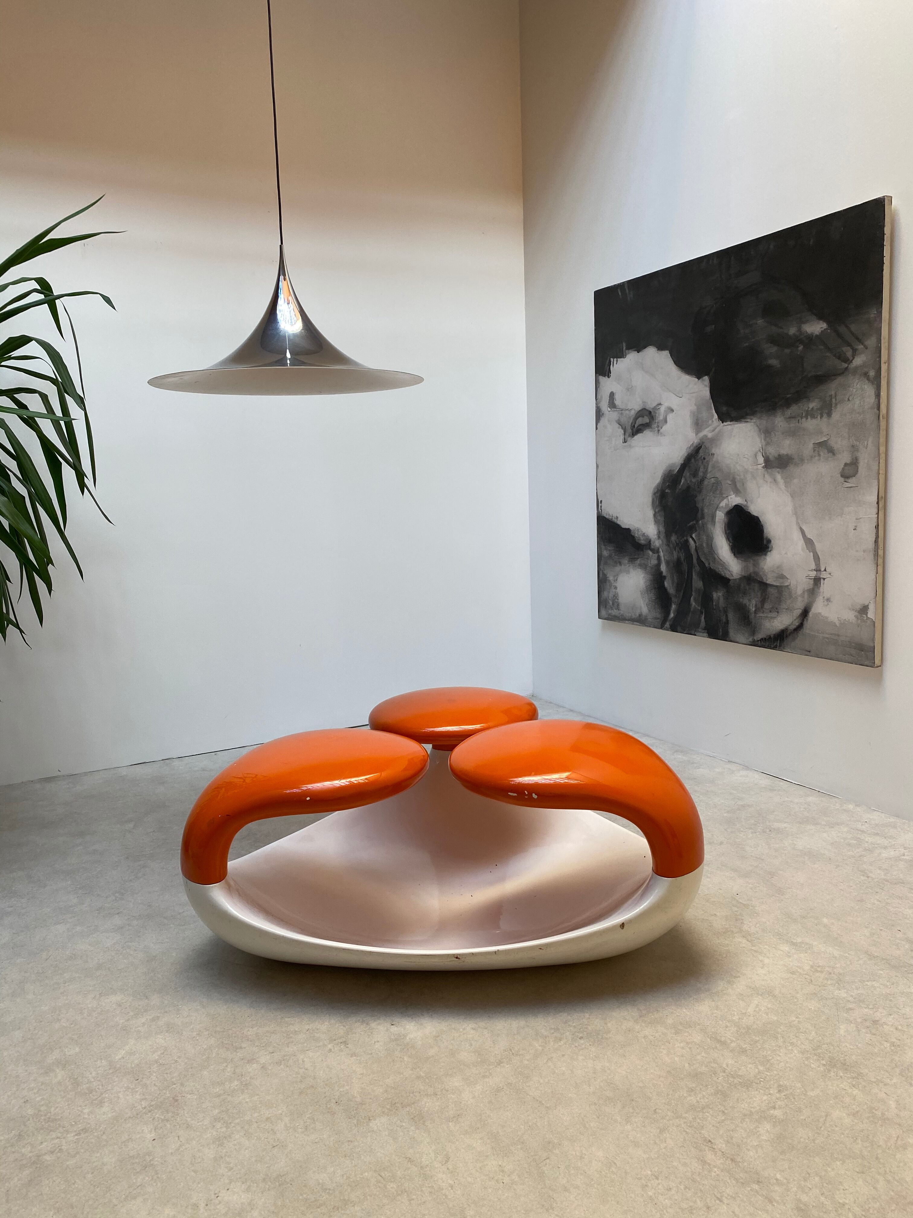 Vintage resin bench 1970