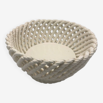 Woven ceramic basket