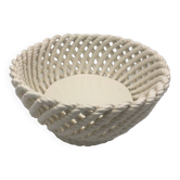 Woven ceramic basket