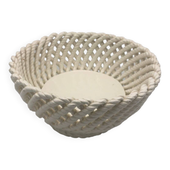 Woven ceramic basket