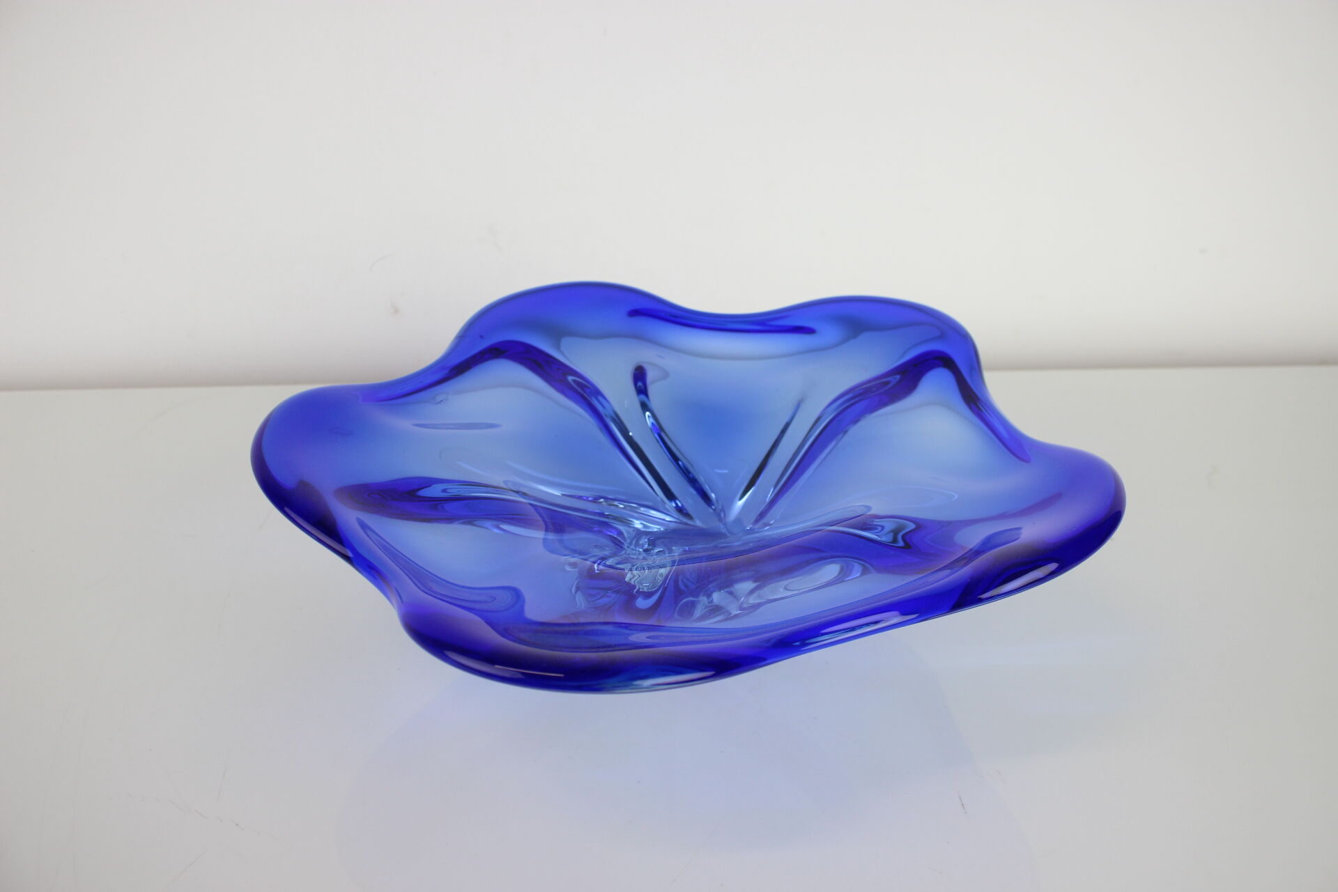 Czech art glass bowl by josef hospodka for chribska glassworks, 1960's