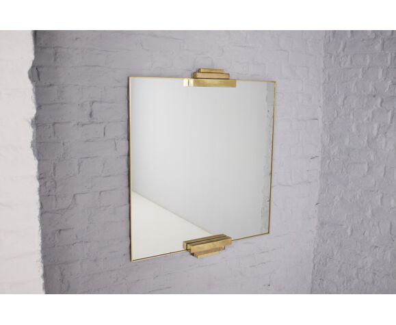 Miroir postmodernsite en laiton 90x100cm