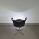 3 x mid-century tube frame chairs (swivel) corduroy upholstery
