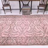 6x10 Rug For Living Room Soft Pink Turkish Vintage Rug, 181x314Cm
