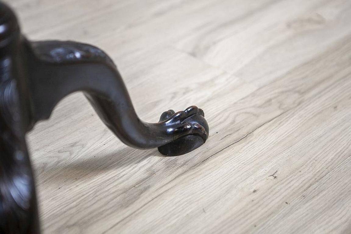 English Walnut Side Table with Tilted Top, 1890s