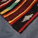 Wine Red Handmade Vintage Kilim Rug, 143x275Cm