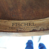 4 old fischel bentwood chairs and pyrograved pattern