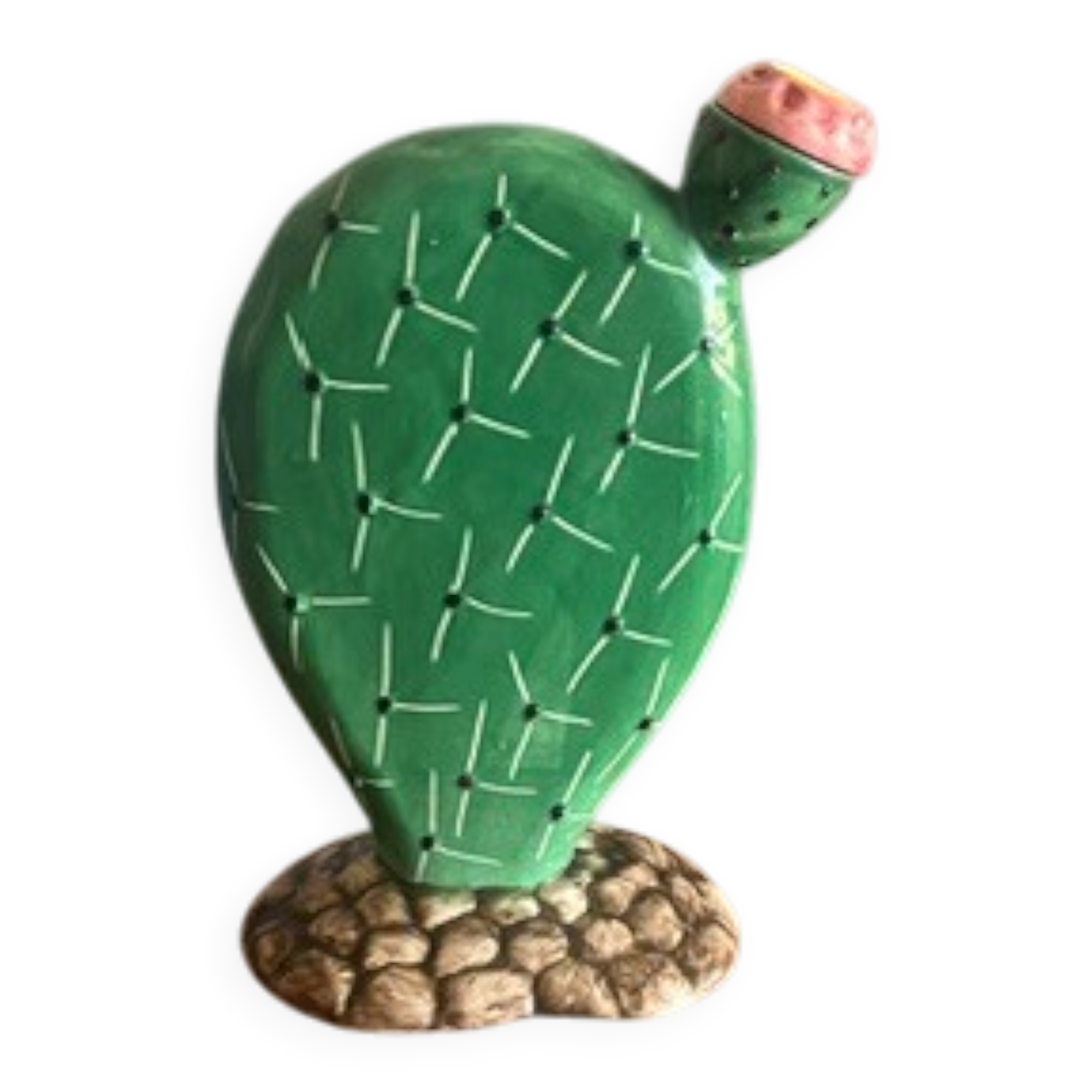 Superb Vintage Sicilian Ceramic Cactus Carafe