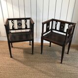 Pair of Art Deco Asian style armchairs