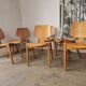 Set of 6 stackable Scandinavian chairs