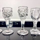 Cabaret set Baccarat 8 glasses and silver plated tray