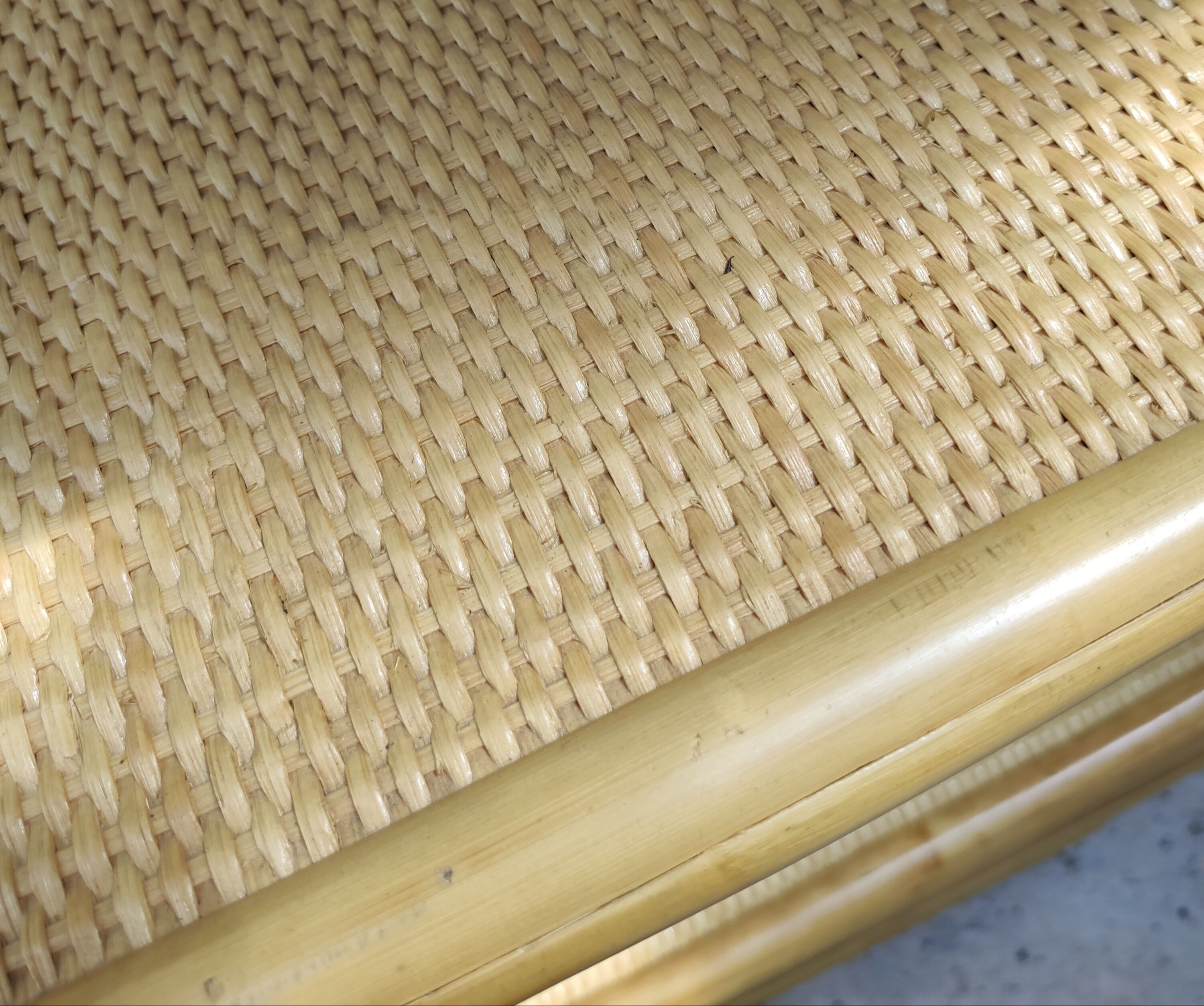 Vintage rattan bookcase