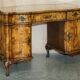 Antique Italian writing desk in olive wood circa 1860