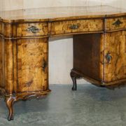 Antique Italian writing desk in olive wood circa 1860