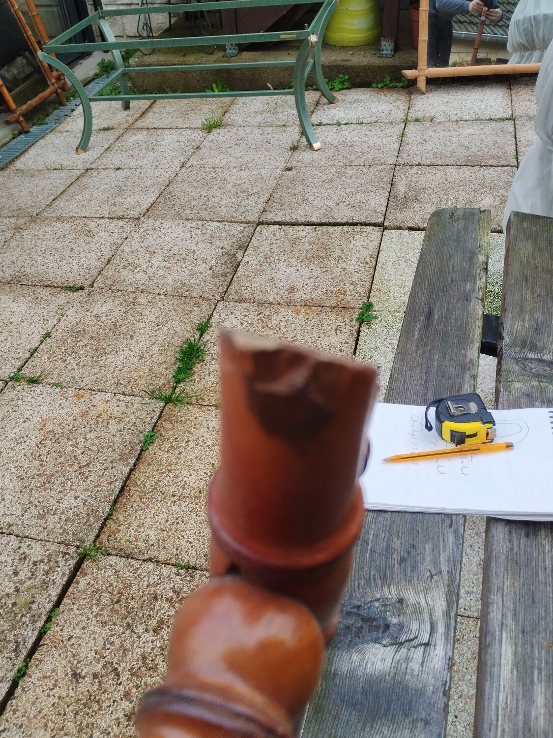 Vintage bamboo antique mirror