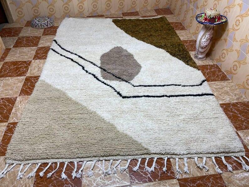 Tapis Beni Ouarain berbère en laine
