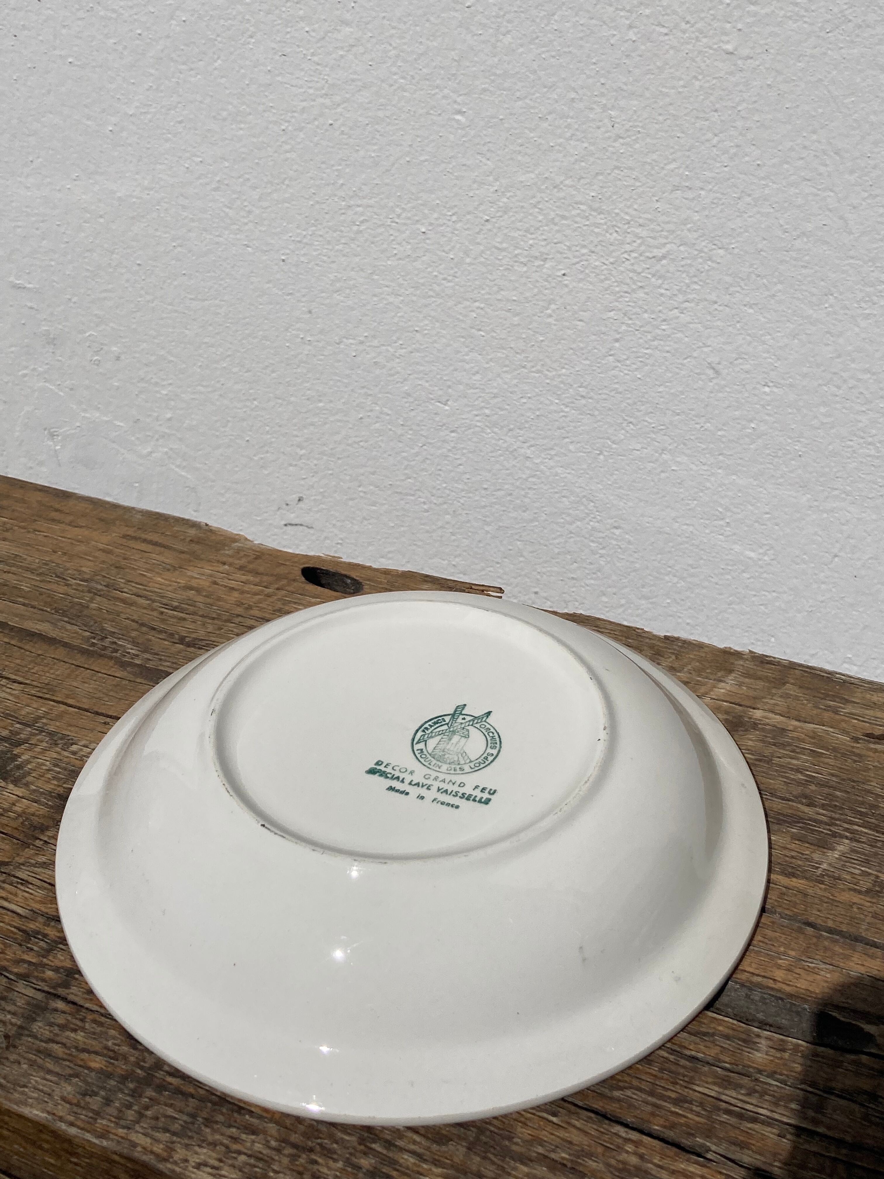 Plate service 6 people Moulin des loup décor grand feu