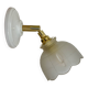 Vintage frosted glass tulip wall light