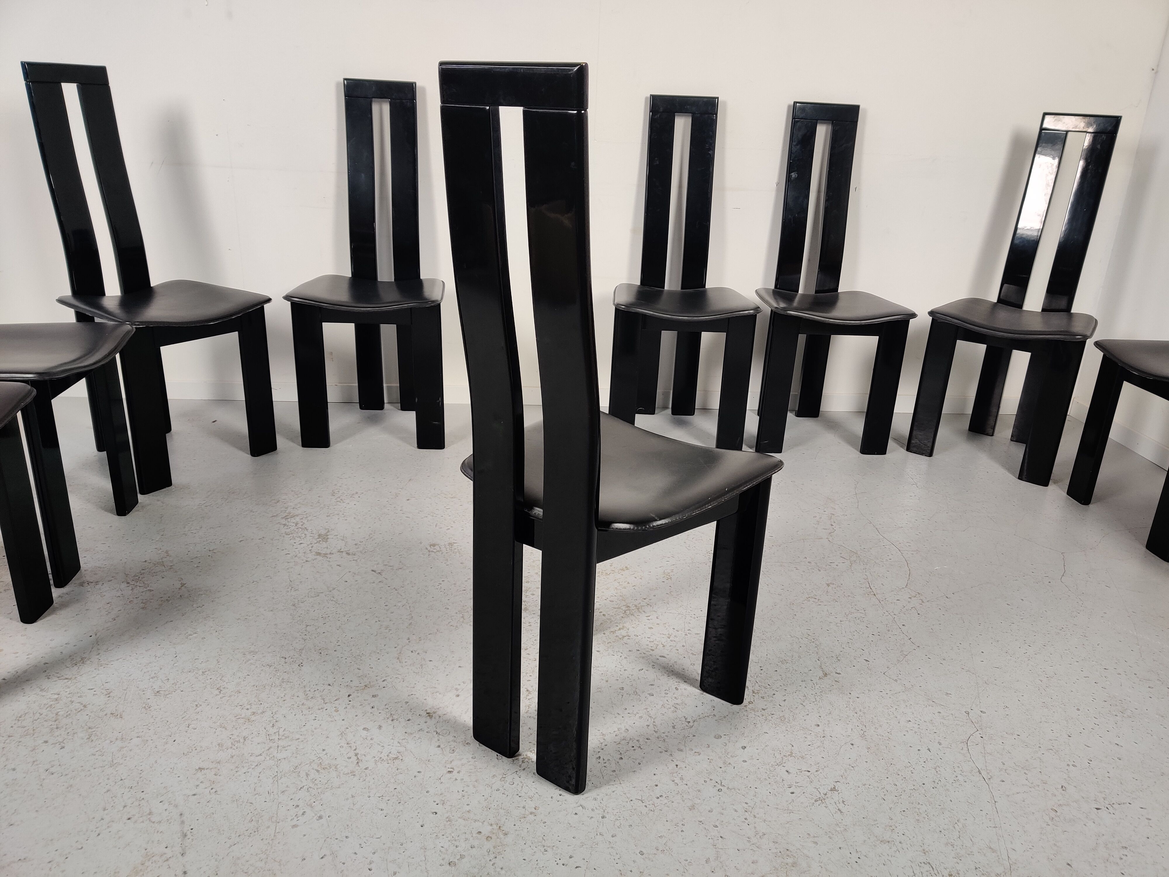 10 chairs by Pietro Costantini, Italy 80s