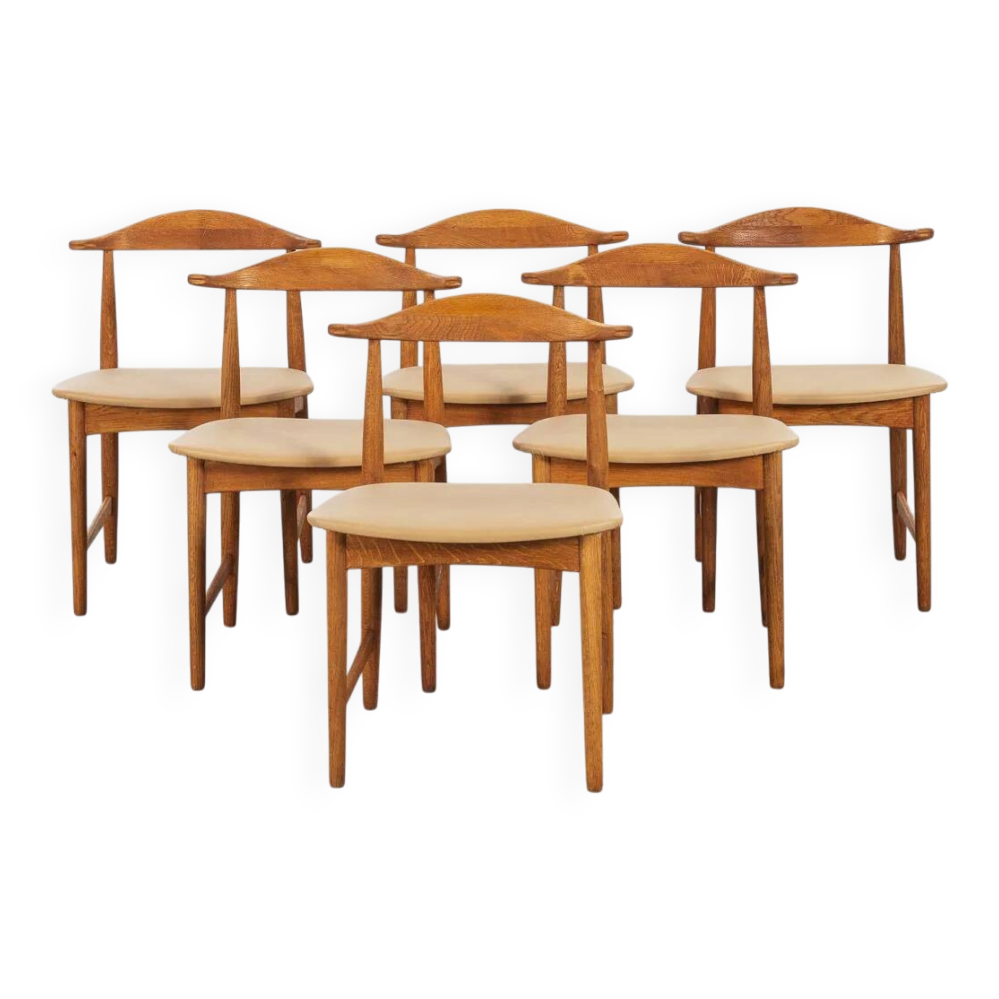 Set de 6 chaises scandinaves, milieu du 20e siècle
