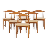 Set de 6 chaises scandinaves, milieu du 20e siècle