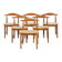 Set de 6 chaises scandinaves, milieu du 20e siècle