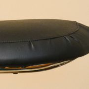 Cobra chairs in steel and black leather by Giotto Stoppino, 1970s, set of 5.