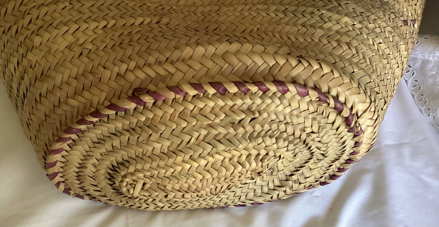 Vintage straw basket