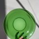 Set of 7 dishes in brown and green vintage glass
