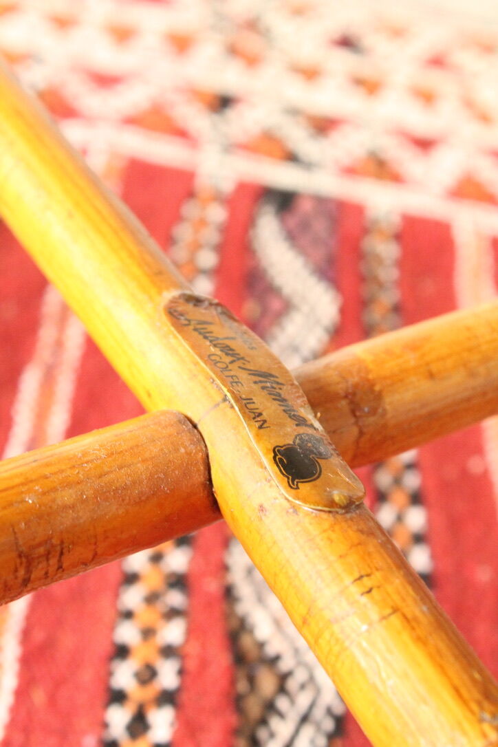 Set of 2 Audoux-Minnet chairs in rattan 60s