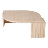 Travertine coffee table in eye shape, 1970s