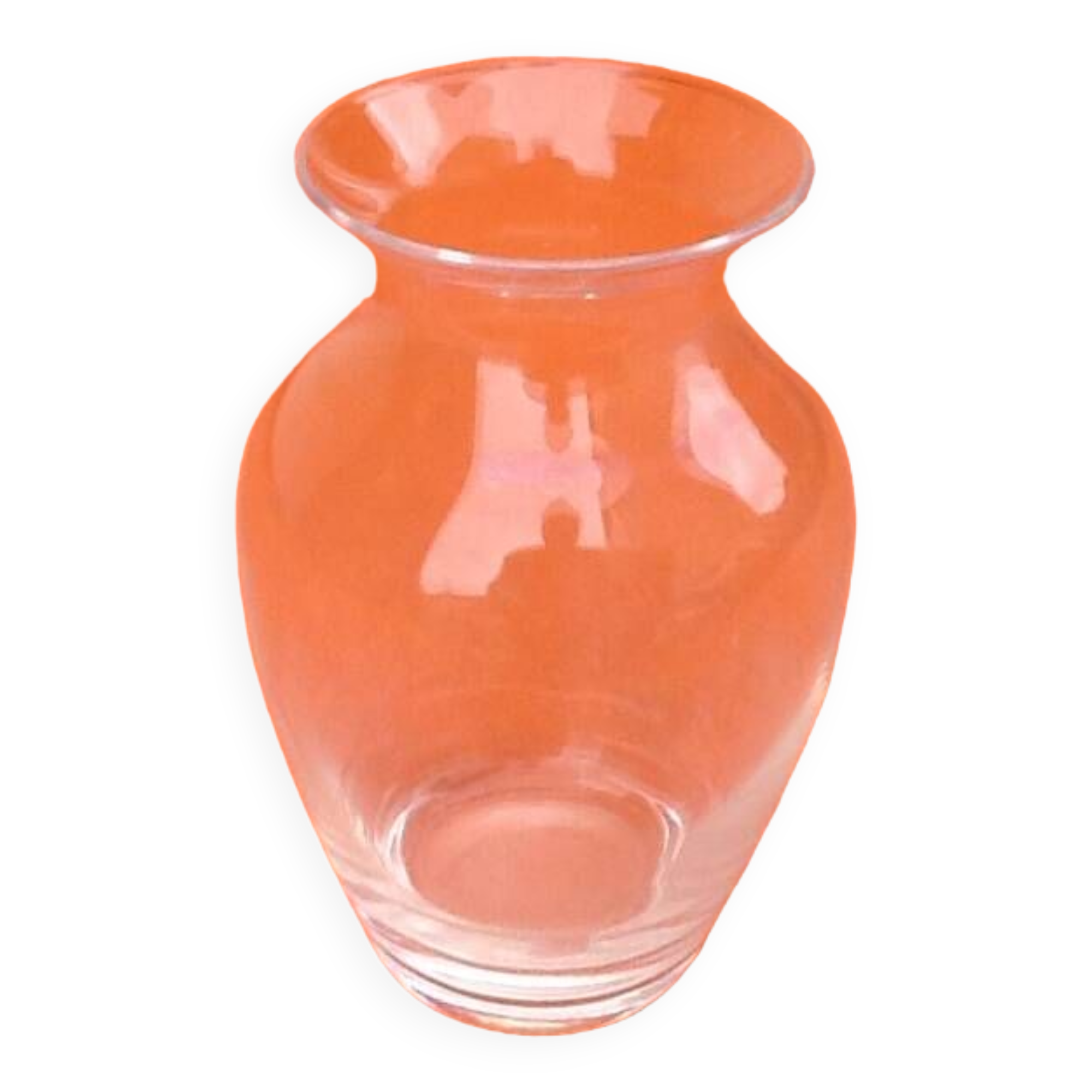 1970s Violet vase Clear glass