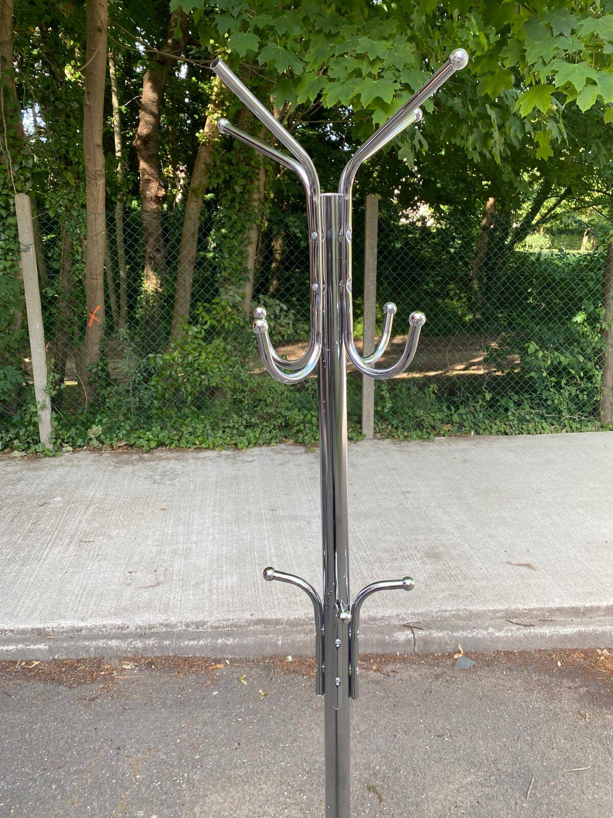 Vintage Parrot Coat Rack in Chrome Steel