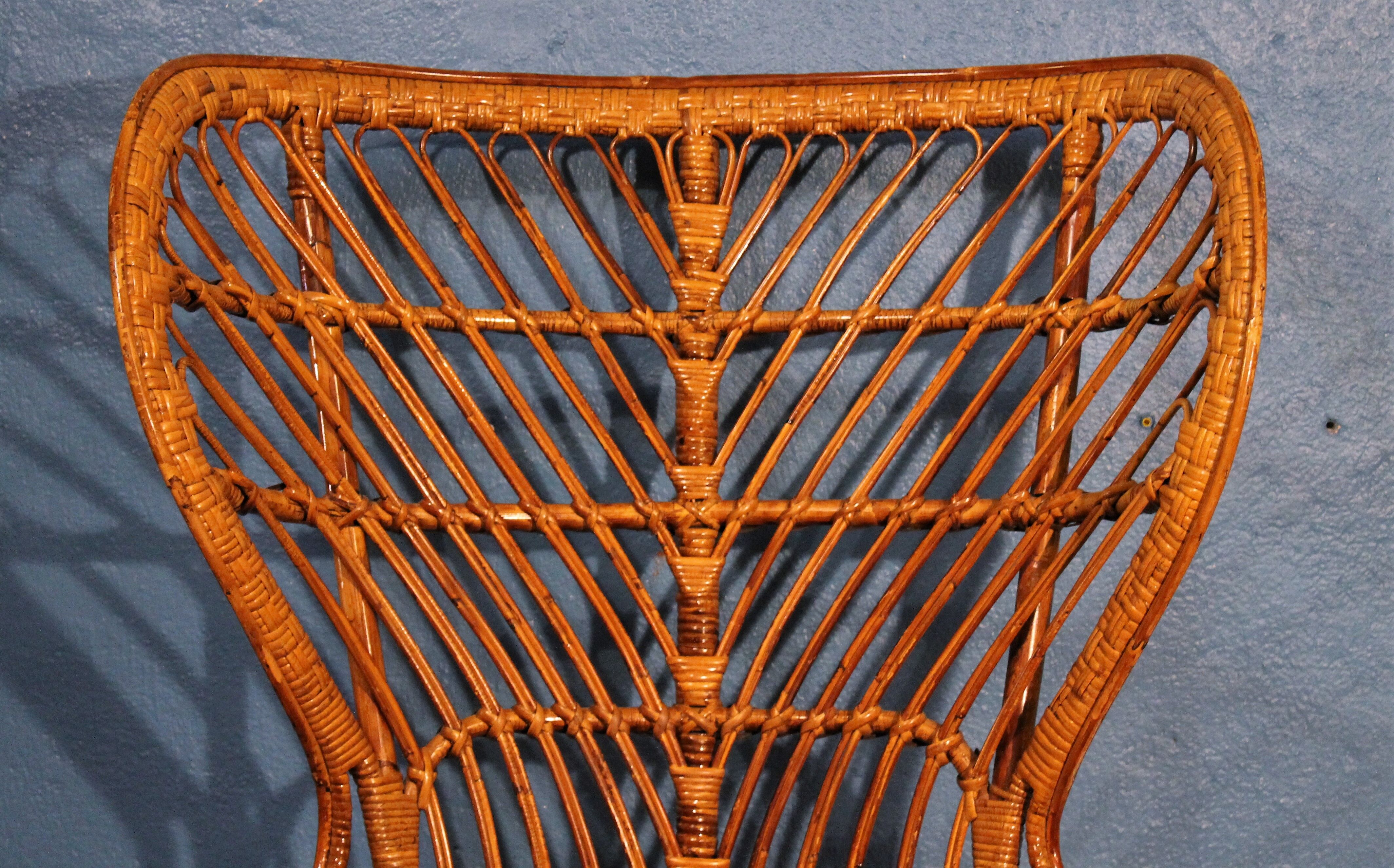 Rattan armchair by Gio Ponti & Lio Carminati Bonacinati edition 1950
