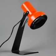 Vintage 1970s LYSKAER BELYSNING Orange Plastic Table Light.